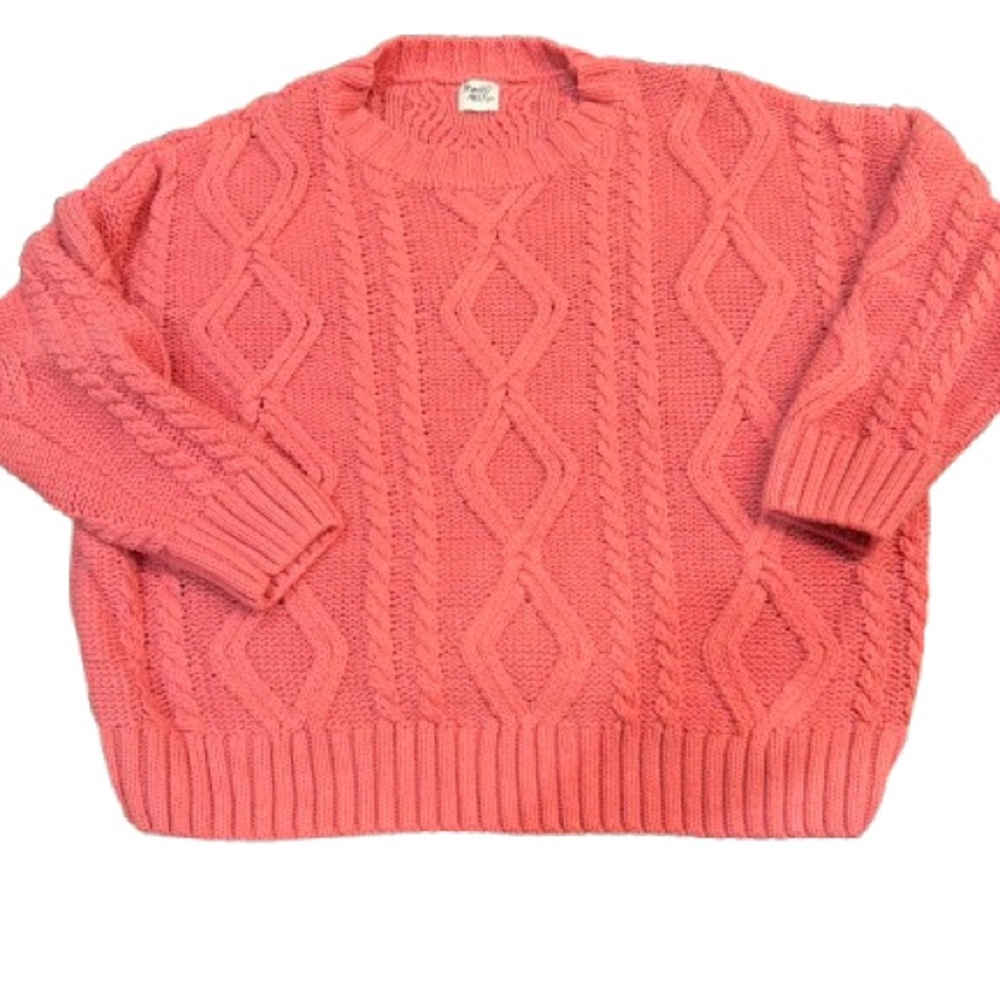 Princess Polly Coral Cable Knit Sweater M/L